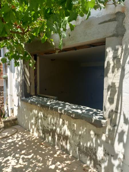 Pose en tunnel d'un coulissant en aluminium blanc sur la commune de Saint-Lys